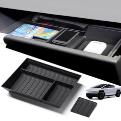 x xotic tech Center Console Organizer Co-pilot Gloves Storage Box Compatible with Tesla Cybertruck 2024 2025, Passenger Side Glove Box Accessories