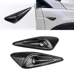 Turn Signal Side Camera Full Protection Cover HW4.0 Compatible with Tesla Model 3 2024/ Model Y 2023.7-2024, 2Pcs Side Marker Indicator Cap Decoration Accessories