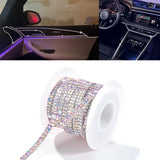 16.4 Ft Rhinestone Auto Dashboard Line Self Adhesive Molding Sticker Trim Strips