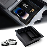 Center Console Organizer Tray Hidden Storage Box For Tesla Model 3/Y 2025 2026