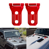 x xotic tech Front Engine Hood Hinge Cover Trim Decoration Exterior Accessories Compatible with Jeep Wrangler JL JLU 2018-up & Gladiator JT Truck 2020-up (2Pcs)