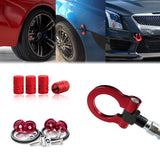 Set Towing Hook+Tire Valve Stem Caps+Quick Release Fasteners Fit Mazda 3 6 2014+