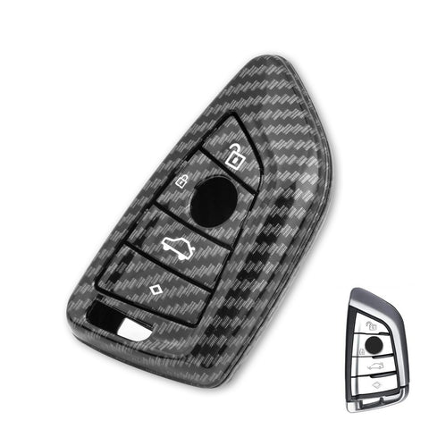 Twill-Weave Carbon ABS Plastic Key Fob Protector Shell For BMW 3 5 6 7 Series