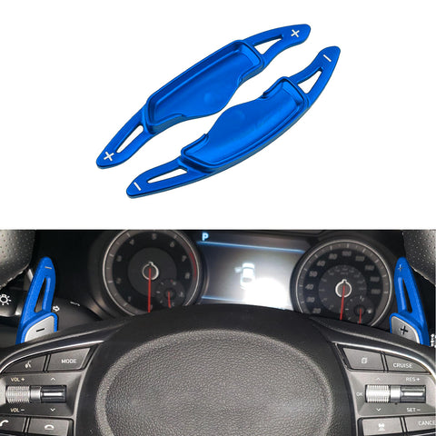 2x Aluminum Red Steering Wheel Paddle Shifter Extensions For Hyundai Genesis G70