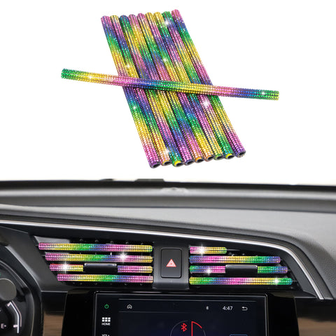 Car Interior Air Conditioner Outlet Decoration Stripes Cover Accessories 10 PCS