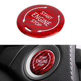x xotic tech Real Carbon Fiber Push Start Button Trim, Engine Start Stop Button Ignition Button Cover Compatible with Cadillac XT4 2019+ XT6 CT5 2020+ or Corvette C8 2020 2021 2022 2023 2024 2025