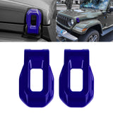 x xotic tech Hood Latches Engine Buckle Bonnet Fastener Cover Trim Decoration Compatible with Jeep Wrangler JL JLU 2018-up & Gladiator JT 2020-up(2Pcs)