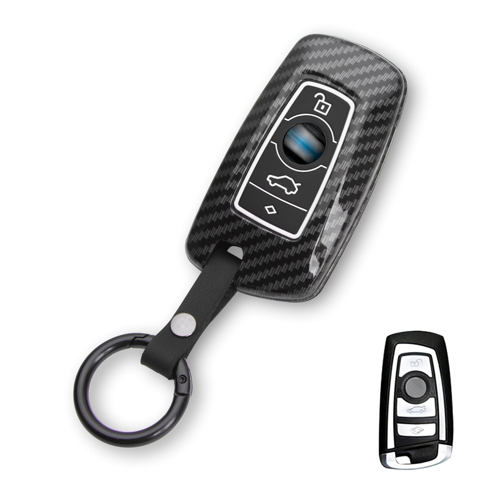 Vitodeco Genuine Leather Key Fob Case Compatible with BMW X5, BMW X6, BMW  X2, BMW i5