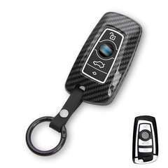 Silicone Button Cover Key Fob Holder Shell w/Key Ring For BMW 1 3 4 5 6 7 Series