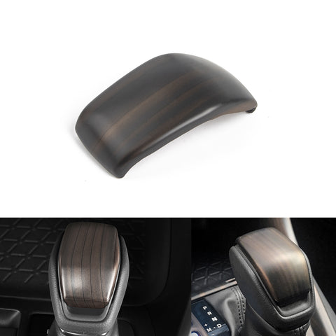 Wood Grain Interior Gear Shift Knob Cover Trim For Toyota RAV4 2019-2024