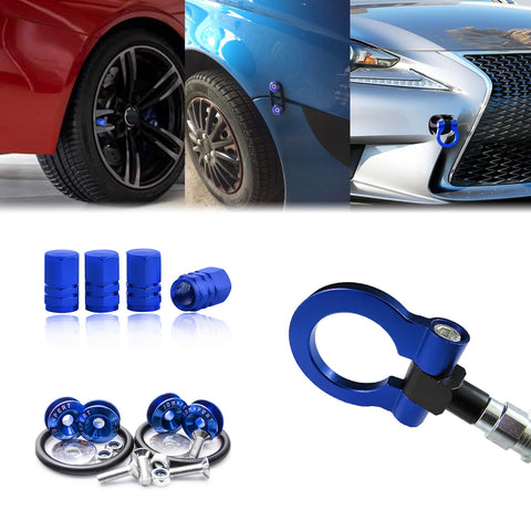 Set Towing Hook+Air Valve Caps+Quick Release Fastener For Lexus IS-F 2006-2013