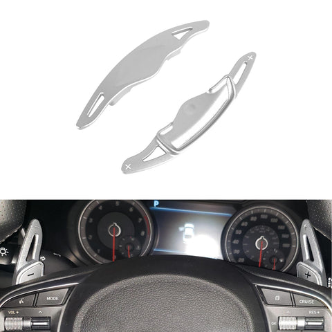 2x Aluminum Red Steering Wheel Paddle Shifter Extensions For Hyundai Genesis G70