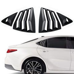 Side Window Louver Blinds Sun Shades Trim For Toyota Camry 2025-2026 Gloss Black