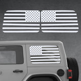 x xotic tech American Flag Rear Side Window Decal Sticker, Pre-cut Vinyl Back Window Glass USA Flag Sticker Exterior Accessories Compatible with Jeep Wrangler 2018-up 4 Door (2Pcs)