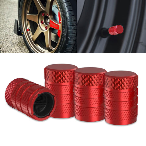 Xotic Tech 4pcs Tire Valve Stem Cover Caps Anodized Aluminum Alloy, Corrosion Resistant Leak-Proof Wheel Valve Cap Set Exterior Accessories, Universal for Cars Trucks Motorcycles SUVs and Bikes