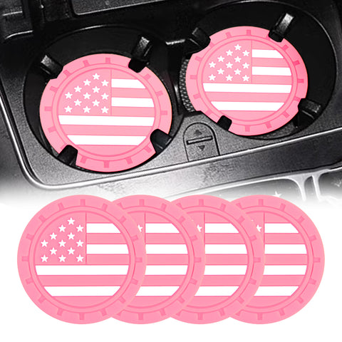 2.75 Inches USA Flag Style Anti Slip Drink Cup Holder Insert Mat Universal Fit