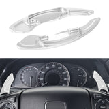 Silver Aluminum Paddle Shifter Extension Decor For Honda Accord Civic CRV Pilot