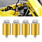 4Sets Steel Bulkhead Riser Kit, Engine Motor Hood Vent Spacer Riser, 1 inch 8mm Aluminum Alloy Engine Hood Ventilation Spacer for Auto Engine Turbo Swap