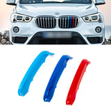 3pcs M-Colored Center Grille Insert Decor Clip Cover Trim For BMW X1 2016-2019