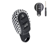 x xotic tech Slim Size Key Fob Cover Case Shell Replacement Compatible with MINI Cooper 3rd Gen F55 F56 F57 F54 Clubman, Gen2 F60 Countryman Smart Key, U Shape