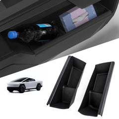 x xotic tech Door Side Storage Box Compatible with Tesla Cybertruck 2024 2025, Front Door Insert Tray Organizer Door Slot Pockets, Lower TPE Door Protector Liner, 2Pcs