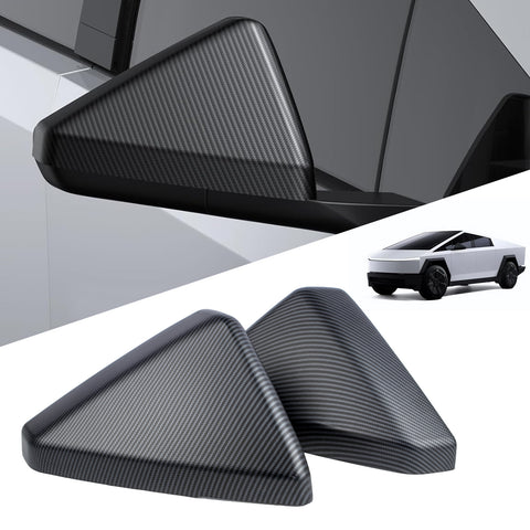 x xotic tech Door Side Rearview Mirror Cover Caps Protection Compatible with Tesla Cybertruck 2024 2025 Left & Right Exterior Accessories, (2PCS, Matte Carbon Fiber Pattern)