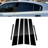 Black Window Pillar Posts Door Trim Piano Cover Kit For Dodge Charger 2011-2021