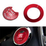 Red Engine Start Stop Button Combo Ring Cover Kit For Infinti Q50 QX60 2014-up