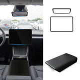 Center Console Screen Edge Frame Armrest Cover Kit For Tesla Model 3 Y 25+