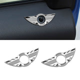 x xotic tech 2Pcs Union Jack Wing Emblem Rings Door Lock Pin Knobs Badge Cover Sticker Trim Decoration Compatible with Mini Cooper R55 R56 R57 R58 R59(Not Fit R60 R61 F55 F56)