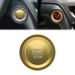 Set Gold Engine Start Button Cover + Ring Trim For Honda Civic Accord 10th Gen