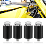 4Sets Steel Bulkhead Riser Kit, Engine Motor Hood Vent Spacer Riser, 1 inch 8mm Aluminum Alloy Engine Hood Ventilation Spacer for Auto Engine Turbo Swap