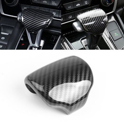 Carbon Fiber Texture Console Gear Shift Knob Cover Trim For Honda CR-V 2017-2022