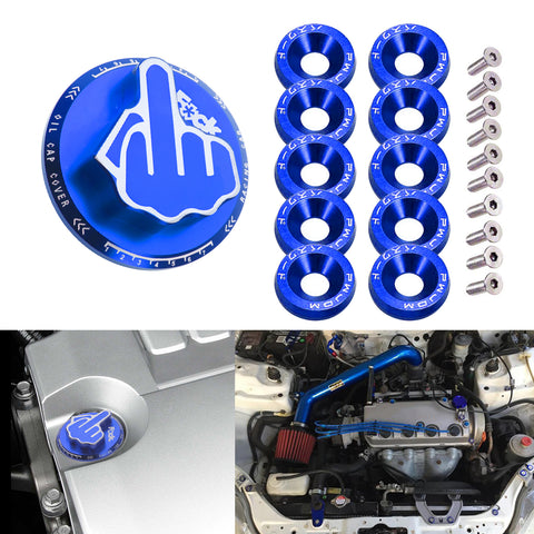 Select vehicle Picture 1 of 20  Middle Finger Oil Filter Tank Cap Valve+Engine Bay Dress Up Kit For Honda Acura