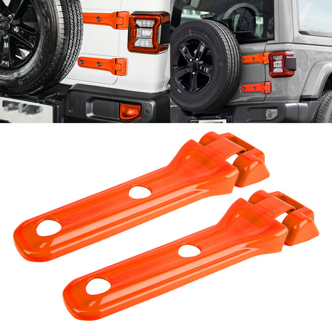 x xotic tech Rear Door Tailgate Hinge Cover Trim Compatible with Jeep Wrangler JL JLU 2018-up, Spare Tire Bracket Liftgate Exterior Accessories Decoration(4Pcs)