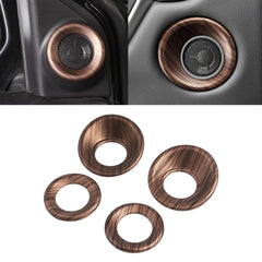 Peach Wood Grain Front Rear Audio Speaker Ring Cover Trim For Honda CR-V 17-2022