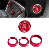 Engine Push Button Air Conditioner Switch Cover CD Knob Ring For Dodge Charger
