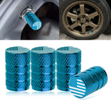 4pcs American Flag Tire Valve Stem Cover Caps Anodized Aluminum Alloy, Corrosion Resistant Leak-Proof Wheel Valve Cap Set, Universal for Cars Trucks Motorcycles SUVs