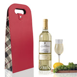 2-Bottle Leather Wine Tote Bag Protector Champagne Gift Bag with Handle For Gift