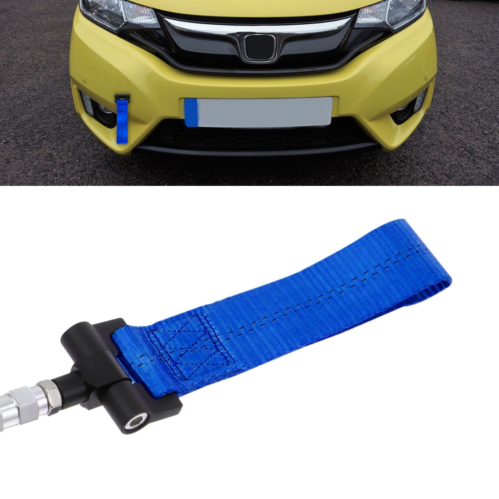 Blue / Black / Red Track Racing Style Towing Strap Tow Hole