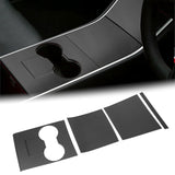 4pcs/Set Center Console Wrap Decor Sticker Accessories for Tesla Model 3/Y 17-20