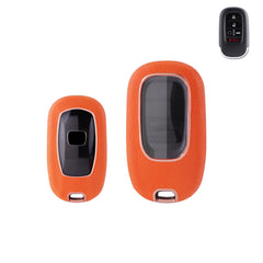 Orange TPU w/Leather Texture Full Protect Remote Key Fob For Honda Accord 2022+