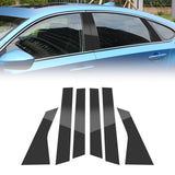 Carbon Fiber Style Window Pillar Post Trim Stickers For Honda Accord Sedan 18-22