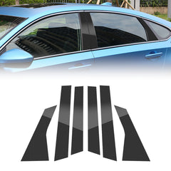 Carbon Fiber Style Window Pillar Post Trim Stickers For Honda Accord Sedan 18-22