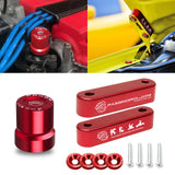 JDM Style Hood Vent Spacer Risers VTEC Solenoid Valve Cover Cap For Honda Acura