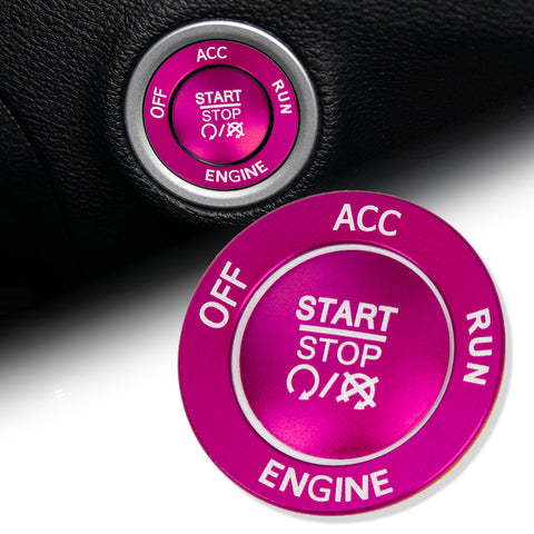 Keyless Engine Push Start Button & Surrounding Ring For Dodge Charger Challenger