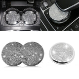 Bling Car Cup Holder Coasters Multimedia Control Knob Cover For Benz C E Class