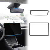 2pcs/Set Screen Edge Rearview Mirror Protector Trim Frame For Tesla Model 3 Y