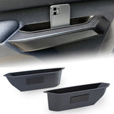x xotic tech Door Side Handle Storage Box Compatible with Ford Bronco 2021-2025 Interior Accessories, Door Grab Armrest Phone Pocket Insert Organizer Tray Container w/Black Mat