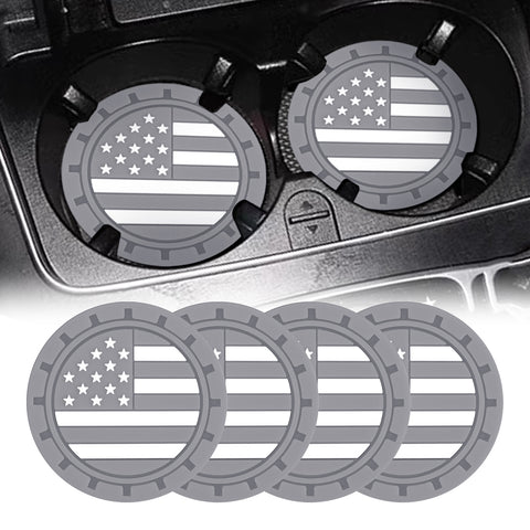 2.75 Inches USA Flag Style Anti Slip Drink Cup Holder Insert Mat Universal Fit